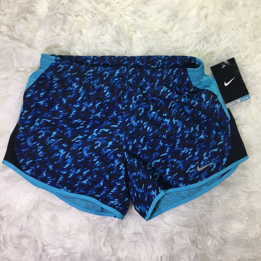 Nike Running Shorts Blue Black Print Shorts DriFit